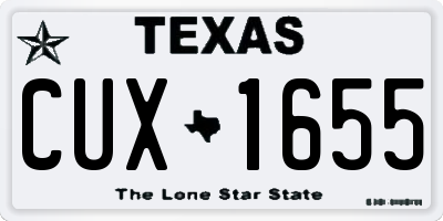 TX license plate CUX1655