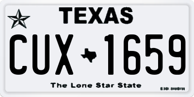 TX license plate CUX1659