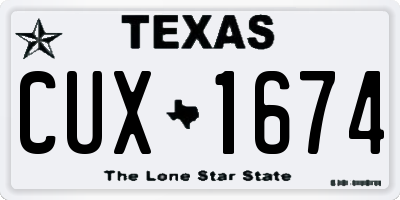 TX license plate CUX1674