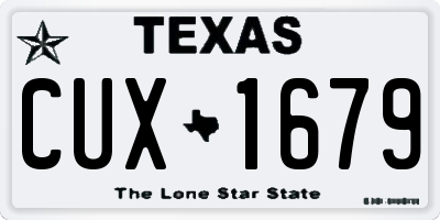 TX license plate CUX1679