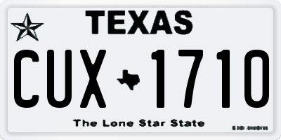 TX license plate CUX1710