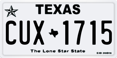 TX license plate CUX1715