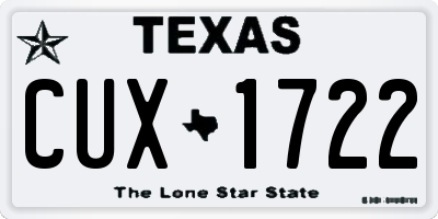 TX license plate CUX1722