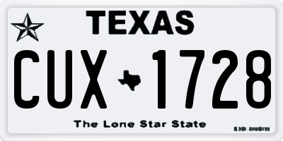 TX license plate CUX1728