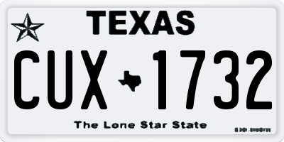 TX license plate CUX1732