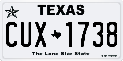 TX license plate CUX1738