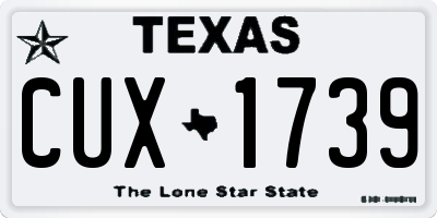 TX license plate CUX1739