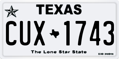 TX license plate CUX1743
