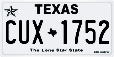 TX license plate CUX1752