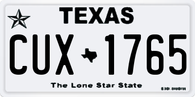 TX license plate CUX1765