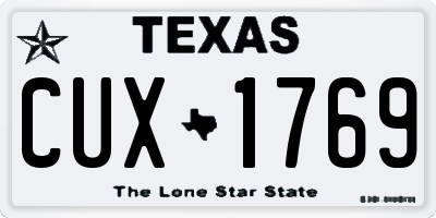 TX license plate CUX1769