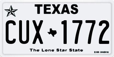 TX license plate CUX1772