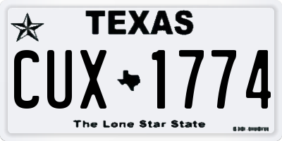 TX license plate CUX1774