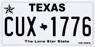 TX license plate CUX1776
