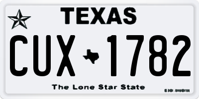TX license plate CUX1782