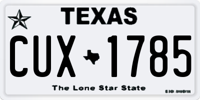 TX license plate CUX1785