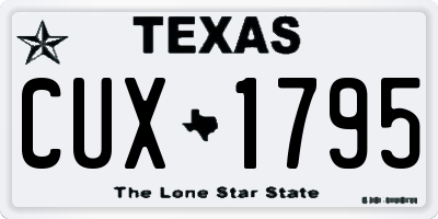 TX license plate CUX1795