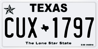 TX license plate CUX1797