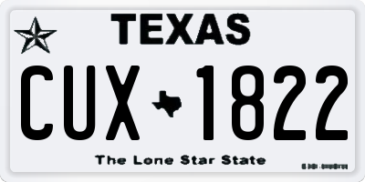 TX license plate CUX1822