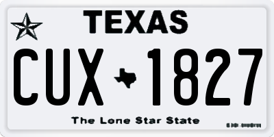 TX license plate CUX1827