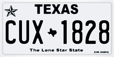 TX license plate CUX1828