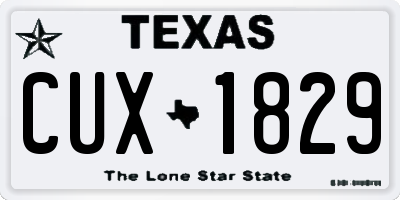 TX license plate CUX1829