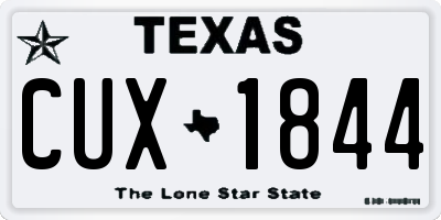 TX license plate CUX1844