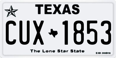 TX license plate CUX1853