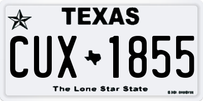 TX license plate CUX1855