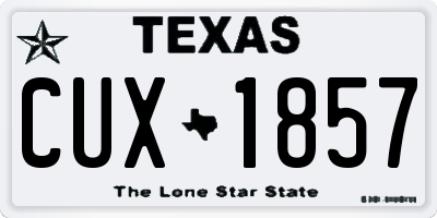 TX license plate CUX1857