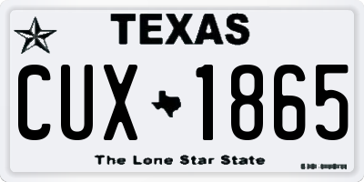 TX license plate CUX1865