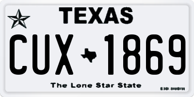 TX license plate CUX1869