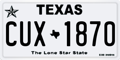 TX license plate CUX1870