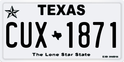 TX license plate CUX1871