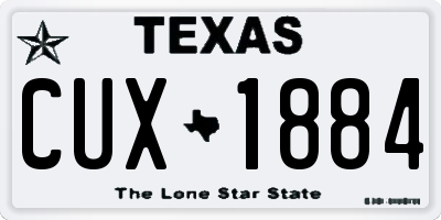 TX license plate CUX1884
