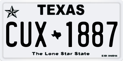 TX license plate CUX1887