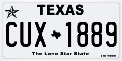 TX license plate CUX1889