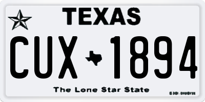 TX license plate CUX1894