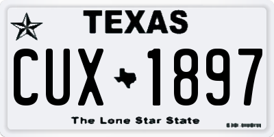 TX license plate CUX1897