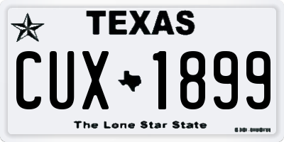 TX license plate CUX1899