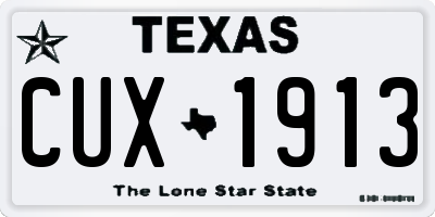 TX license plate CUX1913