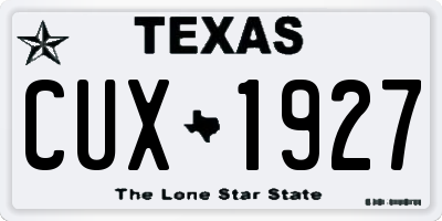 TX license plate CUX1927