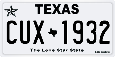 TX license plate CUX1932