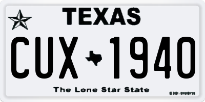 TX license plate CUX1940
