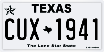 TX license plate CUX1941