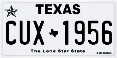 TX license plate CUX1956