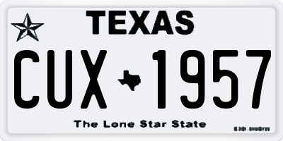 TX license plate CUX1957
