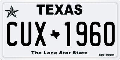 TX license plate CUX1960