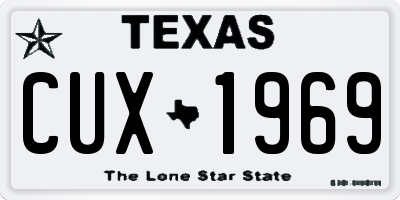 TX license plate CUX1969