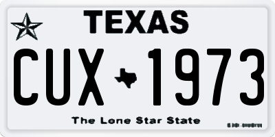 TX license plate CUX1973